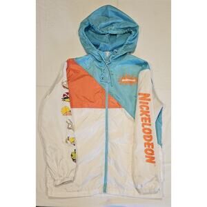Nickelodeon Rugrats Rain Jacket Windbreaker Zip Up Hoody Vtg Style Men's M